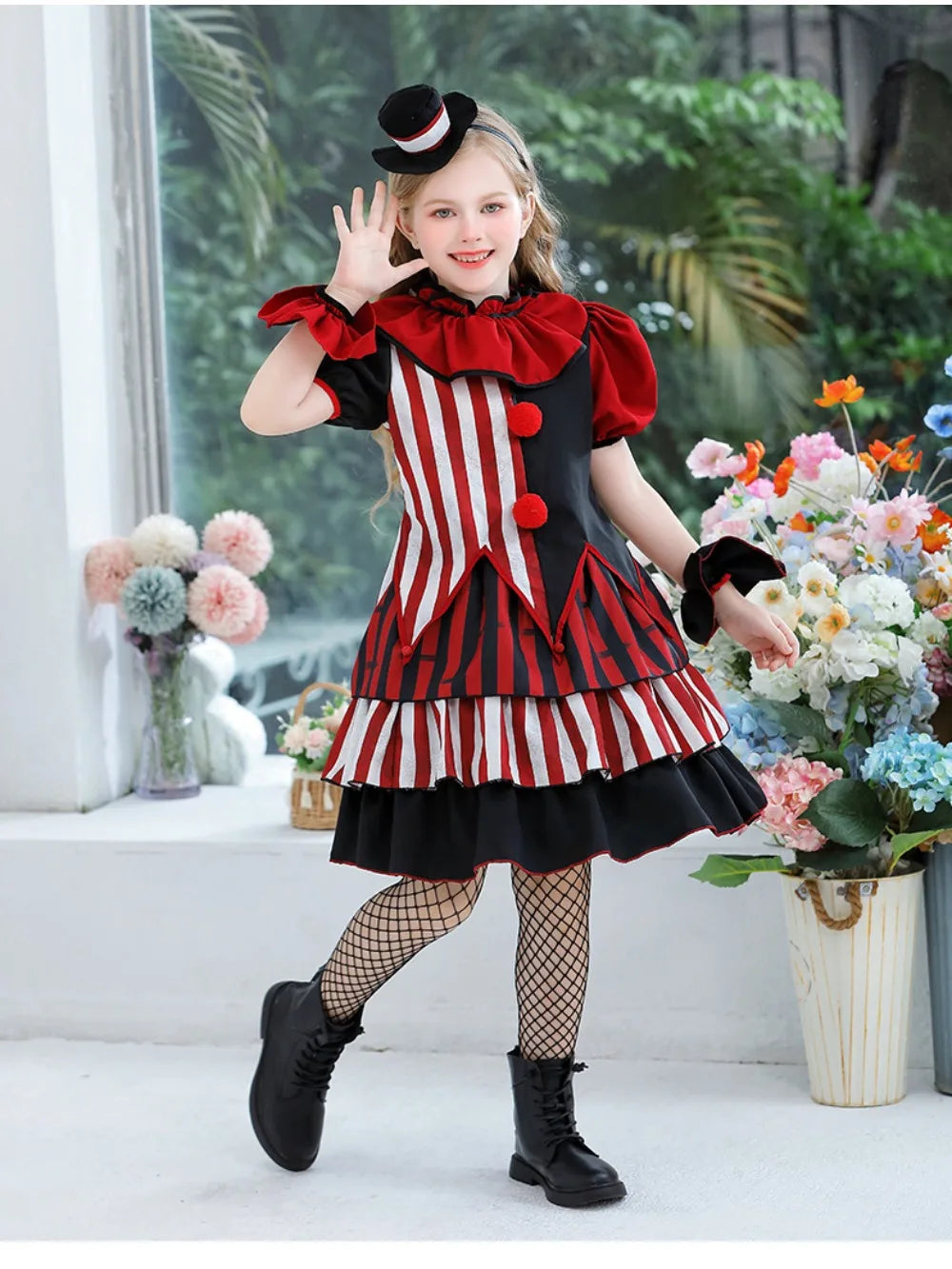 Halloween Children's Costumes Clown Costumes Circus Party Funny Costumes Carnival Costumes Girls Dresses