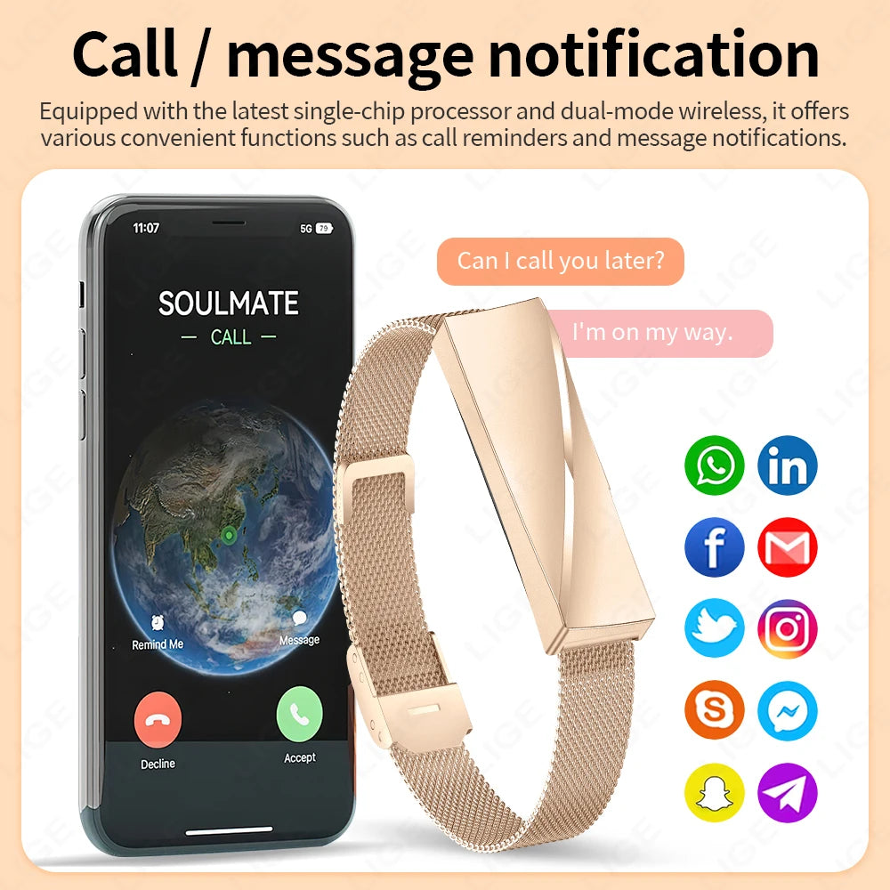 Smart Wristband Bluetooth Connected Smartband Fitness Tracker Heart Rate Blood Pressure SpO2 Sleep Monitor Health Smart Bracelet