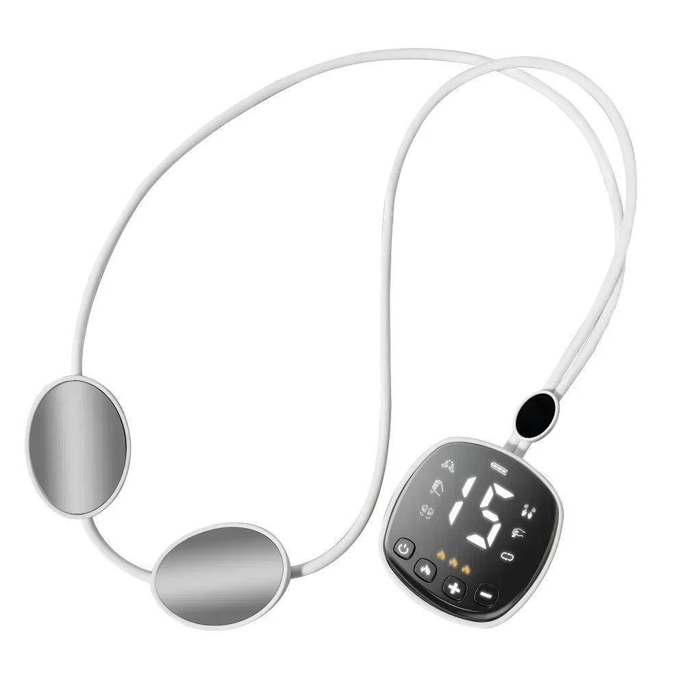 Smart Electric Neck Massager EMS Micro-Current Cervical Spine Massage Muscle Stimulator TENS Pulse Neck Health Care Hot Compress