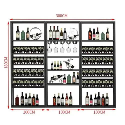Kitchen Industrial Bar Cabinet Houses Wedding Iron Stackable Handmade Design Display Wine Rack Column Armadietto Cube Furniture