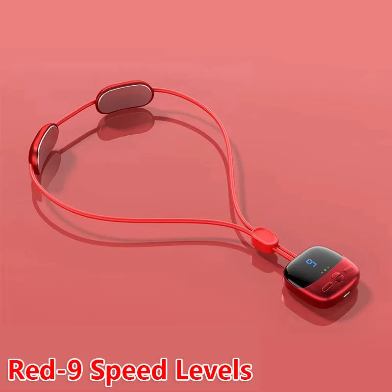 Mini Portable Neck Massager Rechargeable Hot Compress Pulse Muscle Stimulator for Cervical Spine Pain Relief Home Office