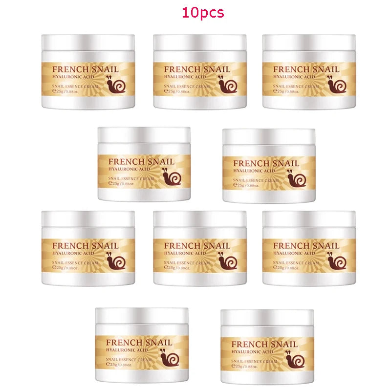 10Pcs  Collagen Nourishing Serum Day Cream for Face 25g  LAIKOU Snail Face Cream Hyaluronic Acid Moisturize Cream