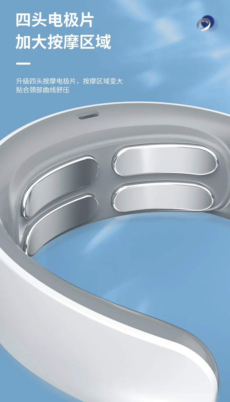 Intelligent Electric Cervical Spine Massager Pulse Therapy Device Neck Protection Comfortable Design for Relieving Muscle Tensio