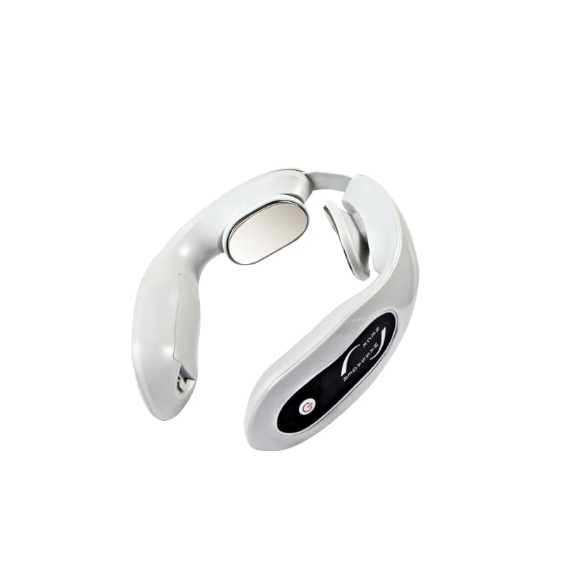 Intelligent Neck Massage Instrument Portable Neck Massage and Relaxing Instrument Dry Battery Powered Gray