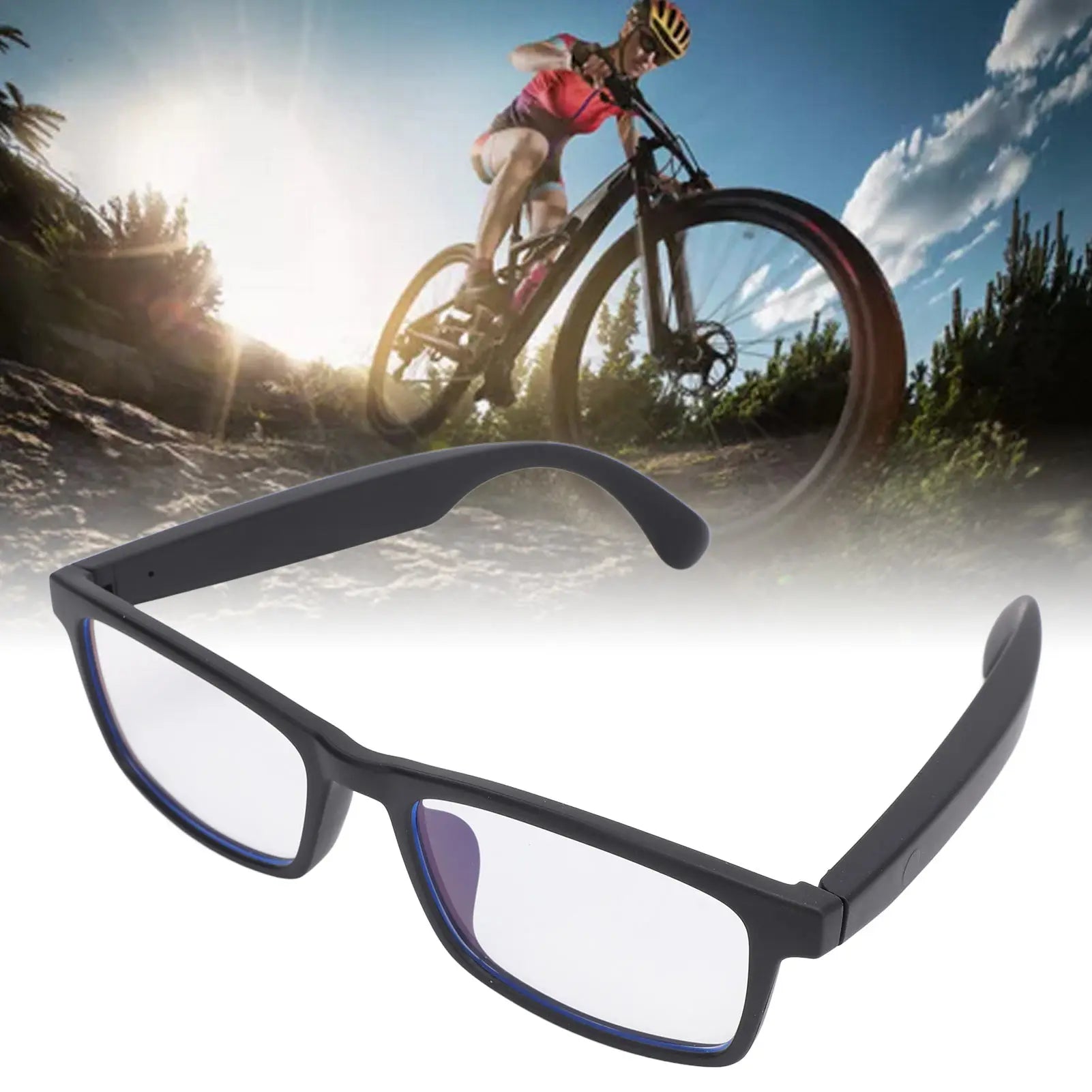 Smart Sound Glasses with Mic Blue Light Filter Touch  Outdoor Cycling Bluetooth 5.3 Glasses Smart Sound Glasses