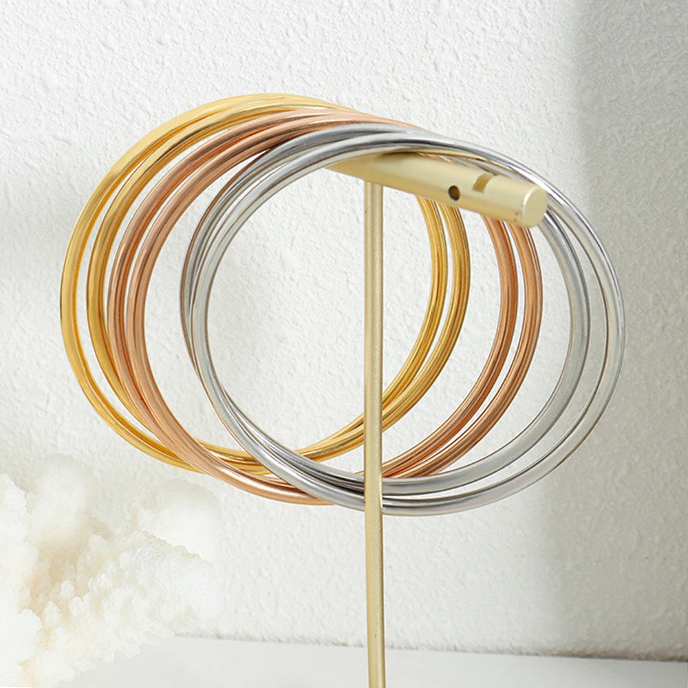 Minimalist Bracelet Bangles In Stainless Steel 18K Gold Plated Waterproof Rust-proof High Quality Bracelets Bangle For Women