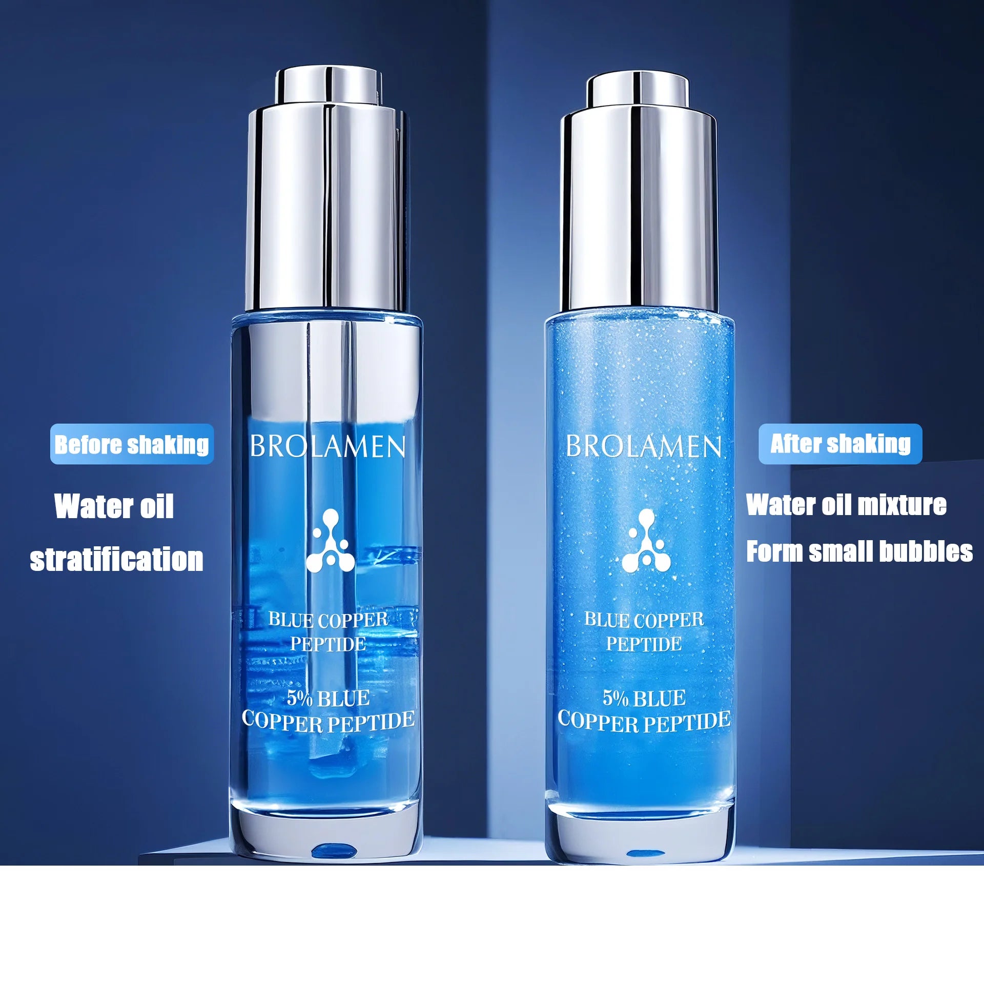 40ml 5% blue copper peptide concentrated anti wrinkle essence, anti-aging, reducing facial fine lines, refreshing texture