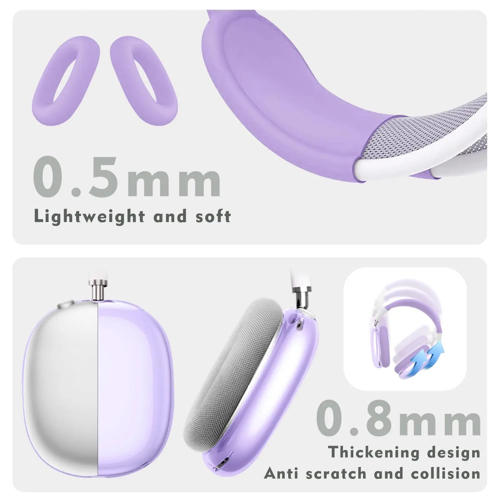 for 2024 AirPods Max2 New Headphone Protective Case 3 in 1 transparent TPU Silicone Case Anti-scratch For Airpods Max2 Protector