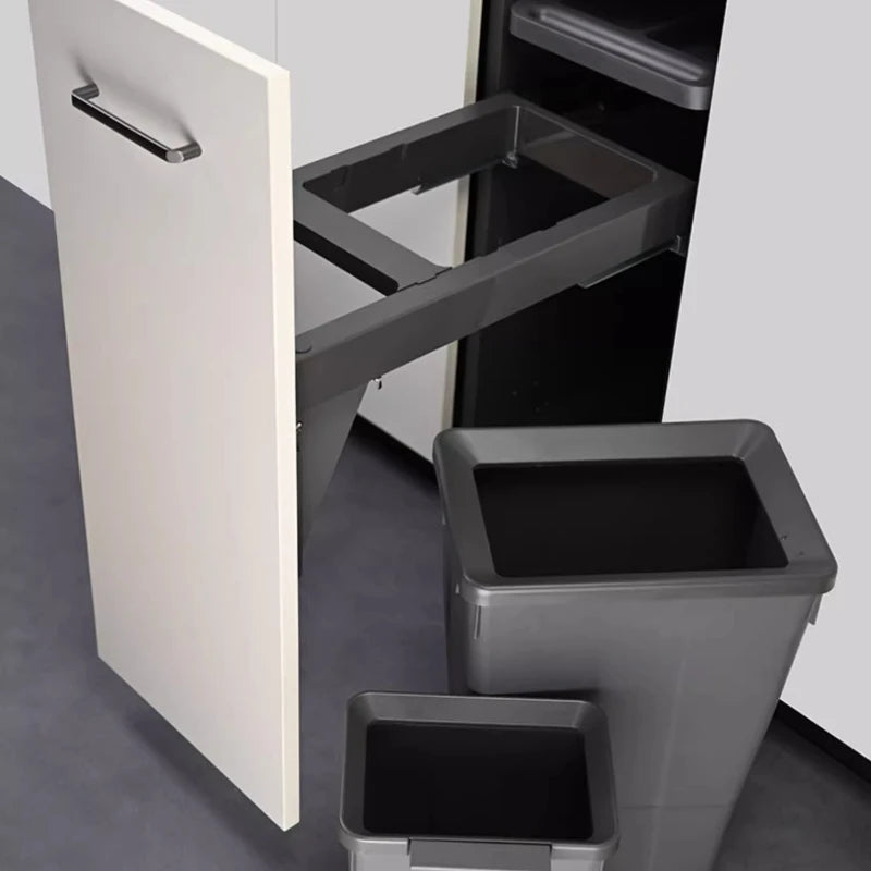 Kitchen Cabinet Embedded Trash Can Large Capacity Hidden Trash Can Classified Garbage Bin with Lid Kitchens Food Waste Disposal