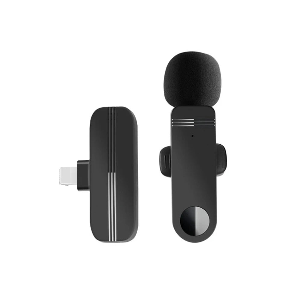 Wireless Lavalier Microphone 2.4G Wireless Microphone Audio Video Recording Mic for Live Broadcast Guide System Gaming Phone