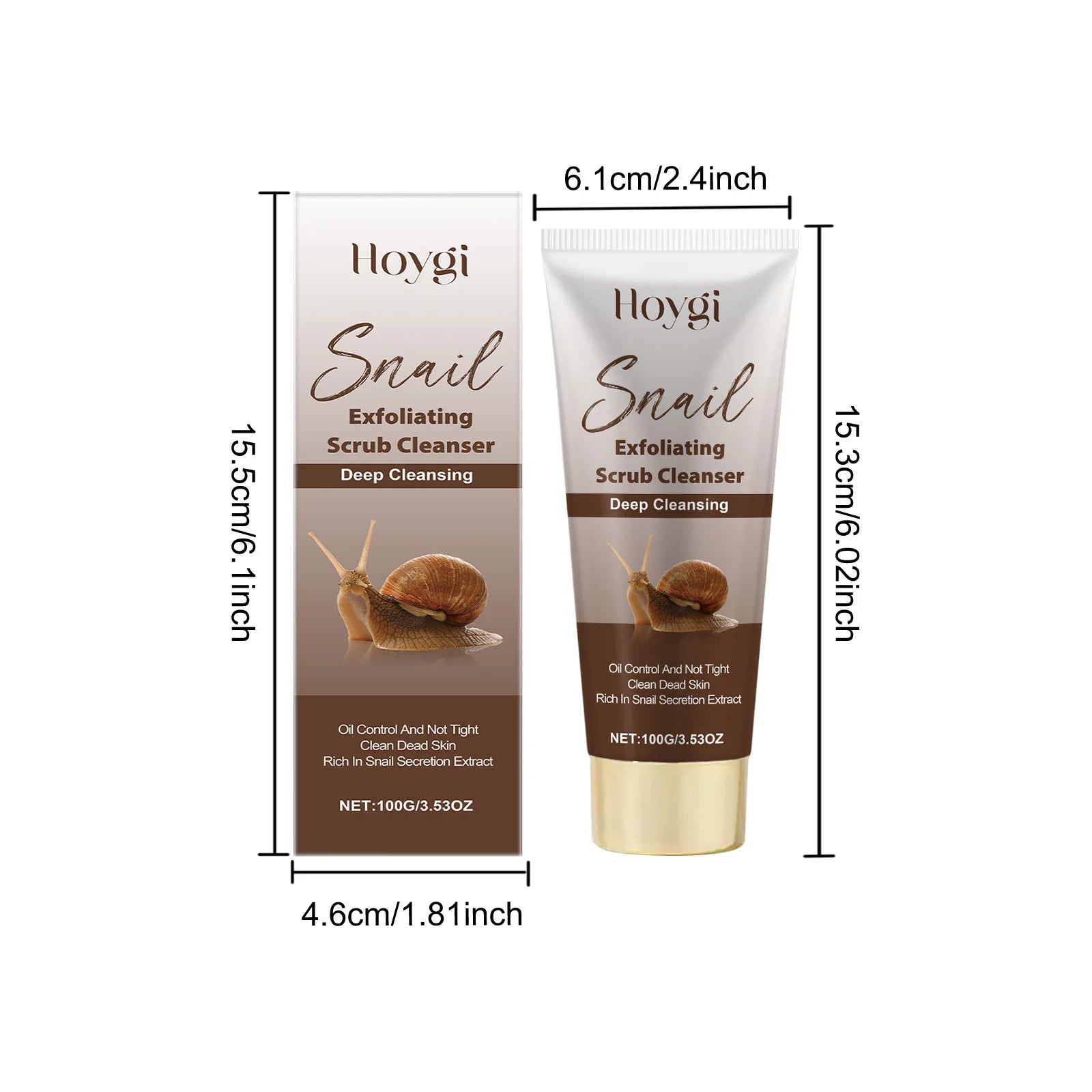 Snail Exfoliating Scrub Cleanser Contains Snail Mucin Gentle Cleansing Skin Brighten Effectively Remove Makeup Nourish Face Wash