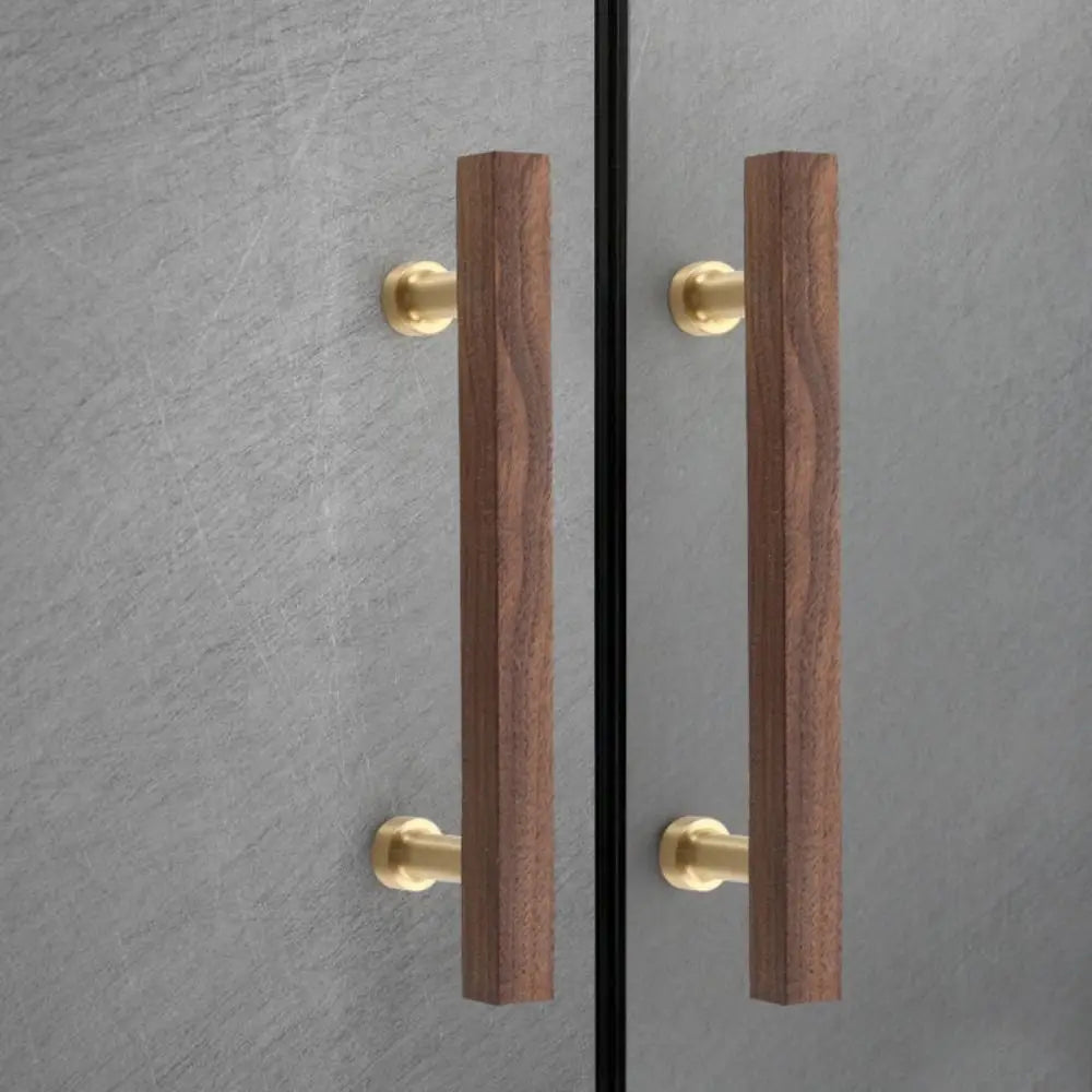 High-End Walnut Wood Wood Cabinet Handles Luxury Design Modern Drawer Pulls Minimalist Beech Wood Wooden Handles Kitchen