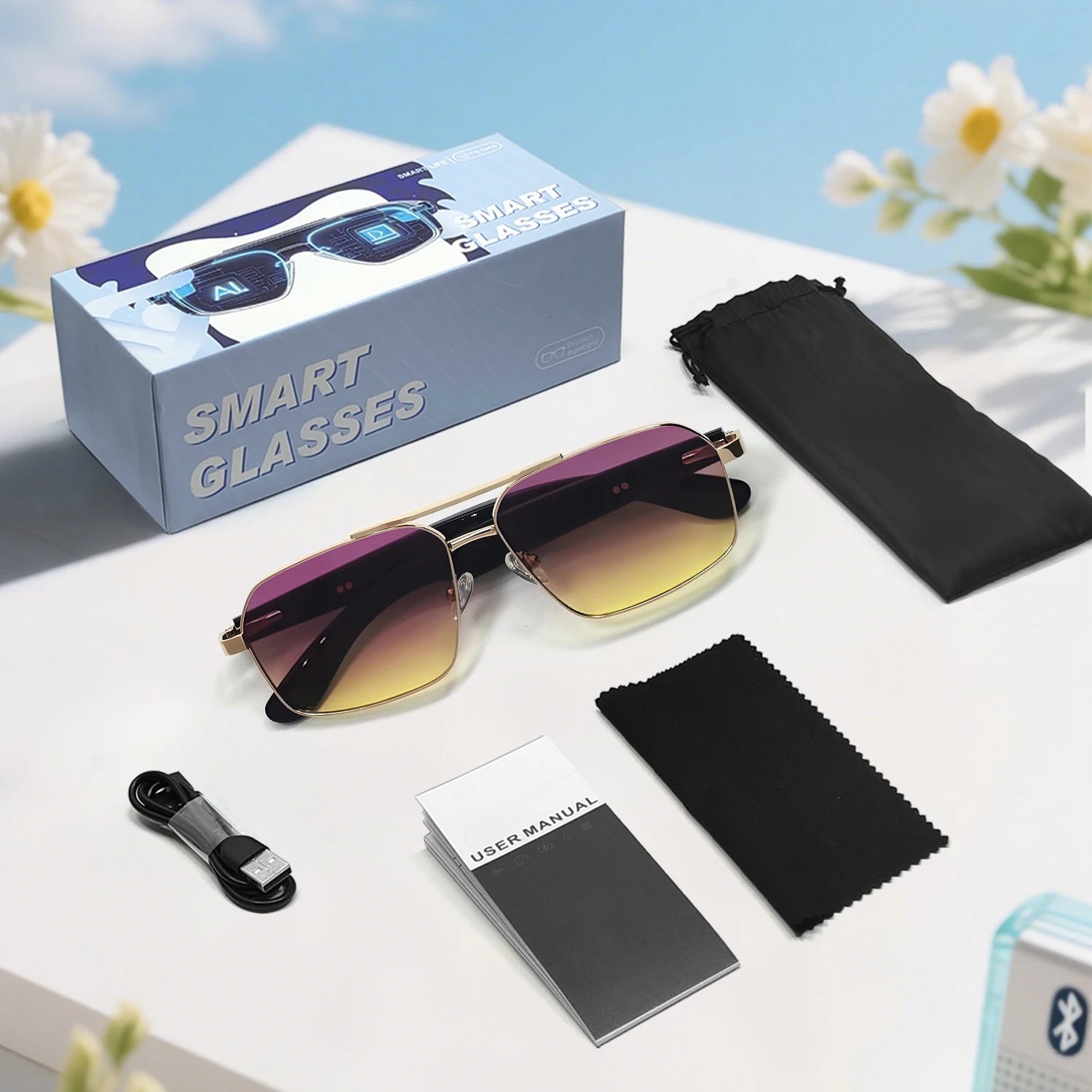 GT-31 smart glasses specifications Translation Sunglasses Voice Remote Control Music Eyewear Waterproof Eyeglasses