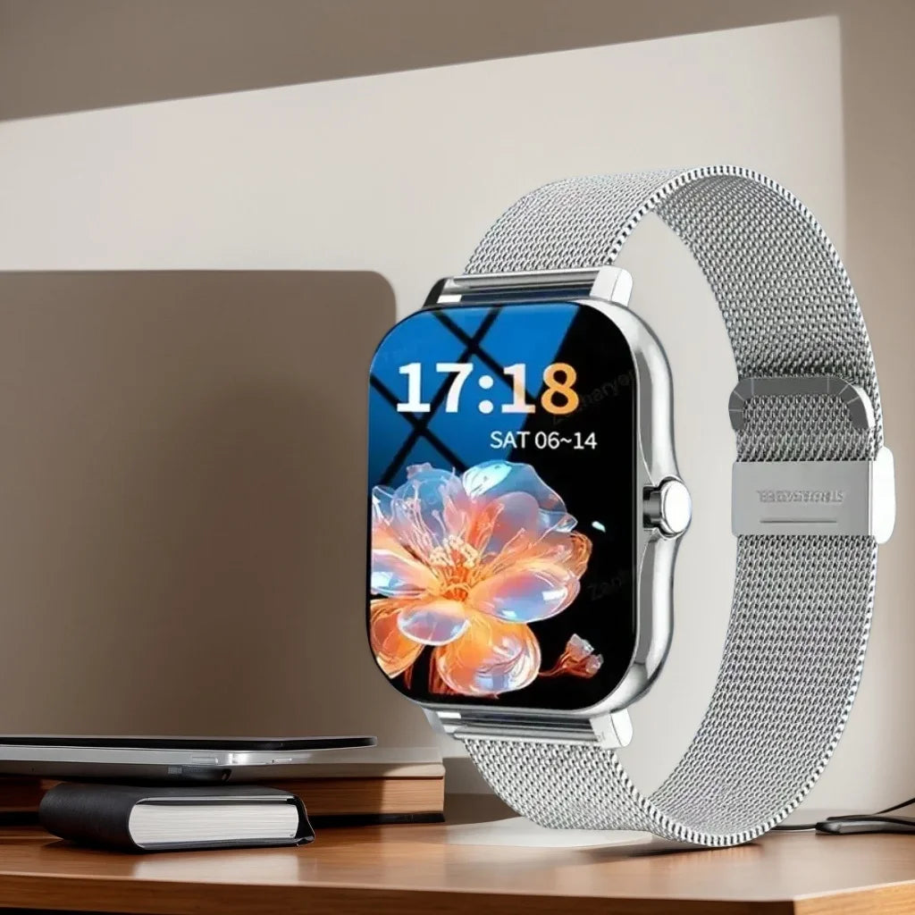 2025 Smart Fitness Watch - Wireless Calls, 50+ Sports Modes, HR/SpO2 Monitoring & Smart Notifications for iOS/Android (Unisex)