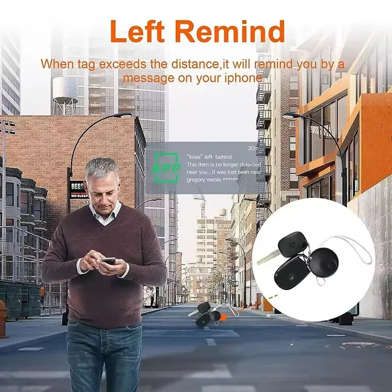 New Mini Smart Tag Bluetooth Tracker Works With Apple Find My iOS Only For Key Luggage Backpack Item Locator Device