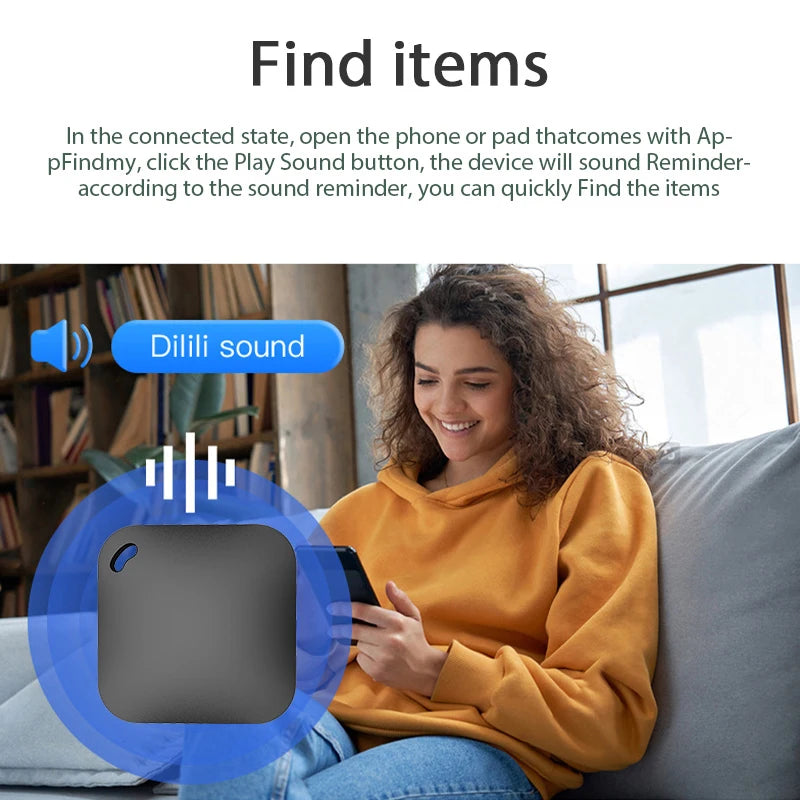 Smart Tag Global Locator Mini GPS Tracker Works with iOS Find My APP Anti-lost Finder Locator for Keys Wallet Car Pet Luggage
