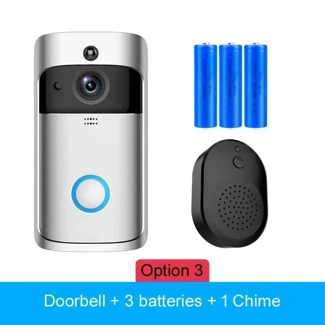 Wifi Doorbell Camera Smart Home Video Intercom Door Bell Video Call for Apartments IR Alarm Wireless Security Camera Doorbell