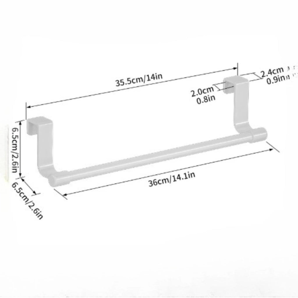 1 kitchen towel rack, cabinet door style towel bar, suitable for hanging towels on cabinet doors, kitchen towel storage rack