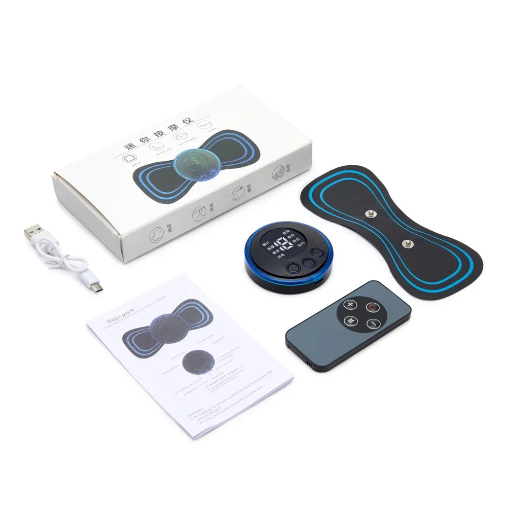 Neck Massager Mini Electric Neck Massage EMS Cervical Back Vertebra Massage Patch 8 Modes Relieve Relax Muscle Fatigue Tools