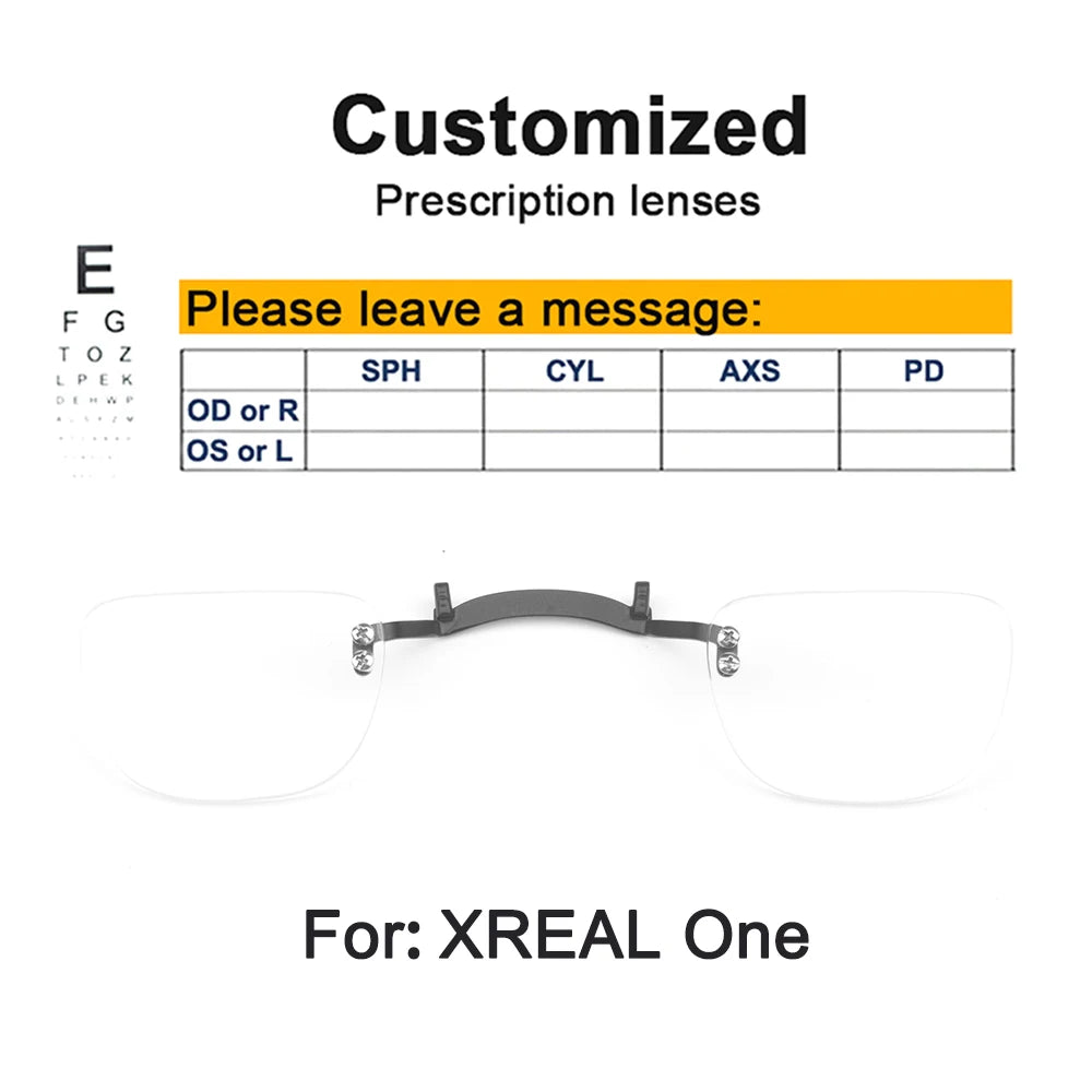 Prescription Lenses For Xreal Air/Air 2/Pro/One AR Smart Glasses Lens Custom Myopia Hyperopia Astigmatism Anti-Blue Eyeglasses