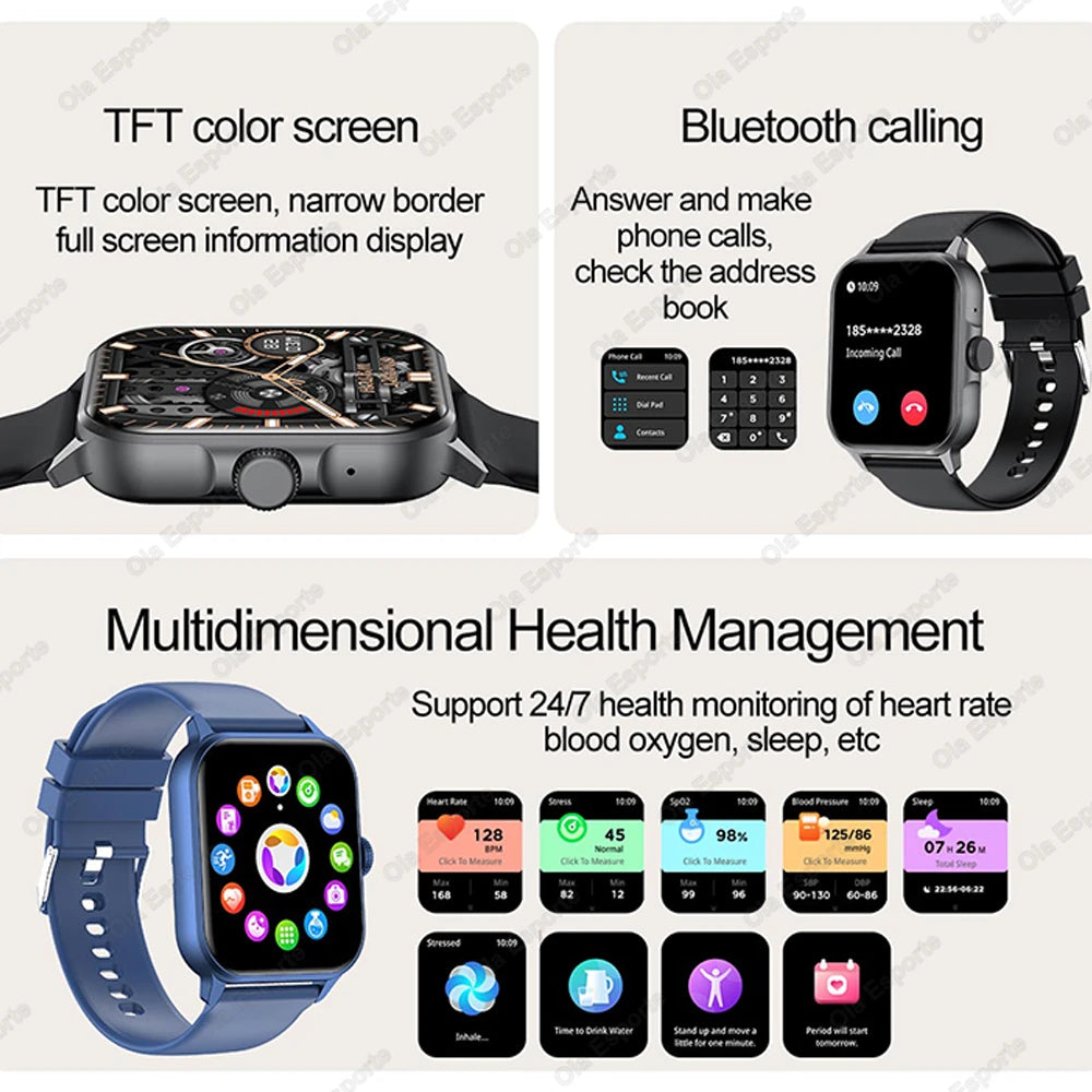 Smart watch, wireless calling /dial, multi -Sport mode,Suitable for men and women, sports watches, Custom Wallpaper,for iPhone/A
