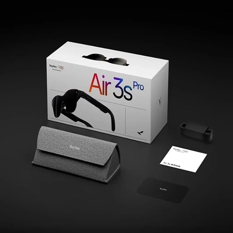 RayNeo Air 3S Pro Smart AR Glasses 135-inch HD Screen Viewing 3840Hz 1200 Nits1200Nits Brightness 3D Surround Sound Loudspeakers