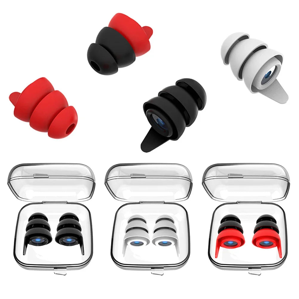 Silicone Soundproof Earplug Anti Noise Sleeping Ear Plugs Sound Insulation Noise Reduction Ear Protection Swimming Earplugs