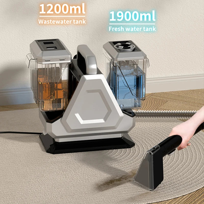 550w Mini Carpet Vacuum Cleaner Wet and Dry Potion Box Open the Lid and Add Cleaning Fluid Smart Carpet Vacuum Machine