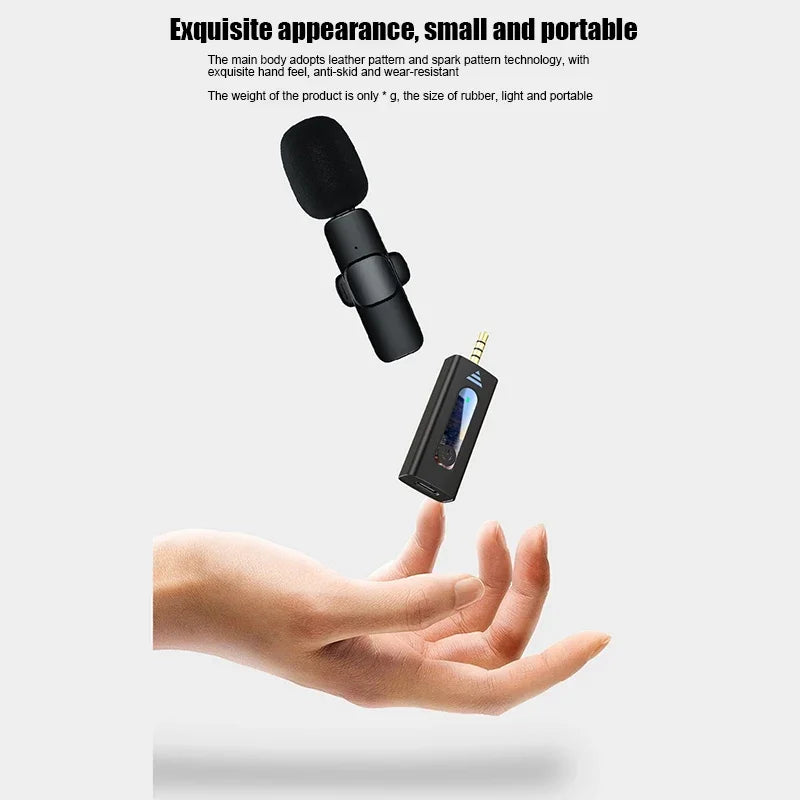 Wireless 3.5mm Lavalier Lapel Microphone Omnidirectional Condenser Mic for Camera Speaker Smartphone Recording Mic for YouTube