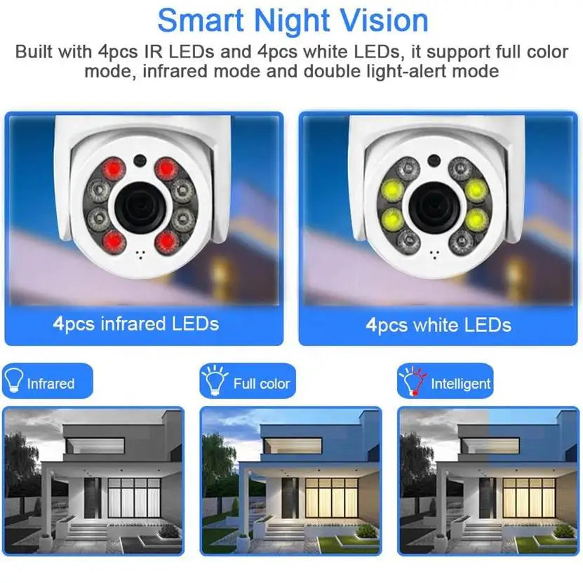4MP/2MP HD Wireless Outdoor Security ICSEE APP Motion Detection WiFi CCTV IP PTZ Network Camera