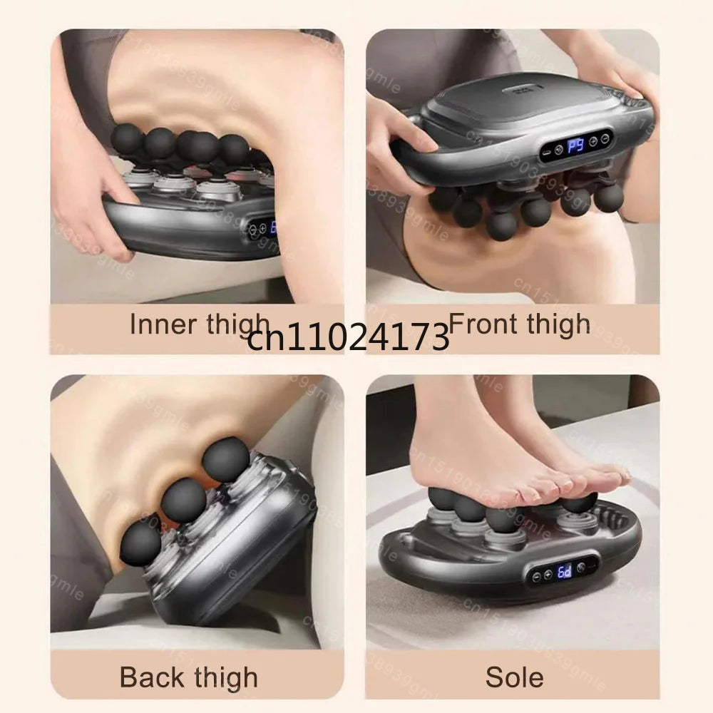 Fascia Gun 12/8 Heads Electric Massage Gun Muscle Relaxation High Frequency Back Massage Deep Tissue Muscle Fascia Massage Gun