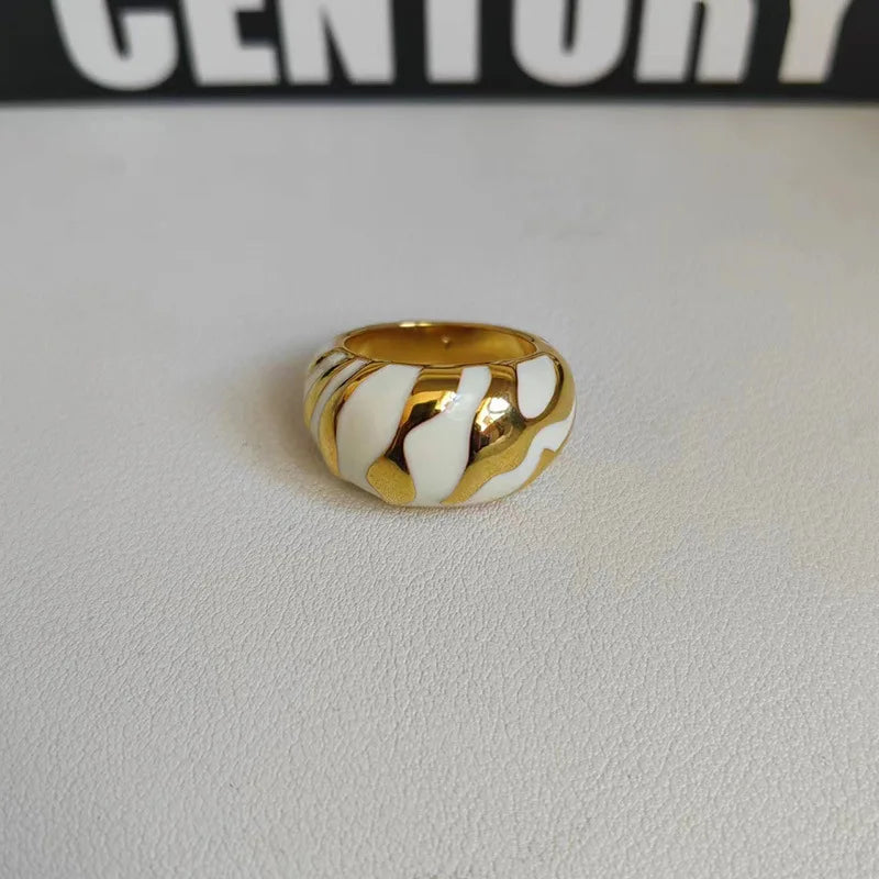 Retro Fashion High-quality Colored Enamel Gold-plated Women's Bracelet New Designer Luxury  High-quality Bangles Ring for Women