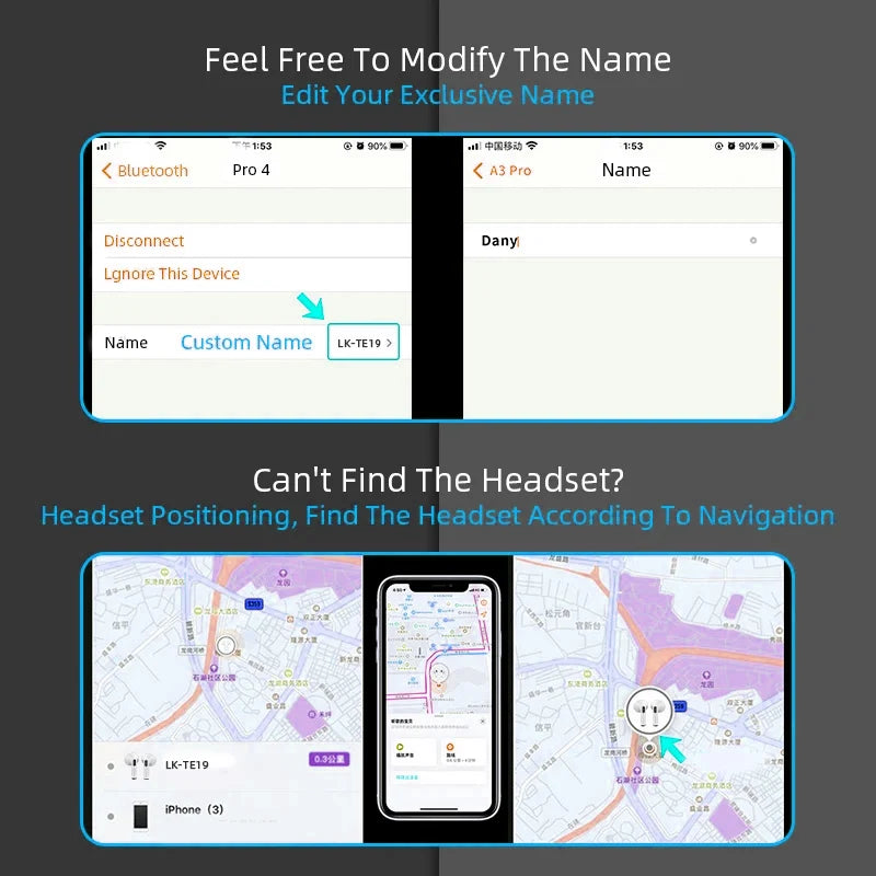 Airs Pro Wireless Earphones Bluetooth Headset TWS Earbuds With Siri Pop-up Window Waterproof Positioning Touch Control For Ios