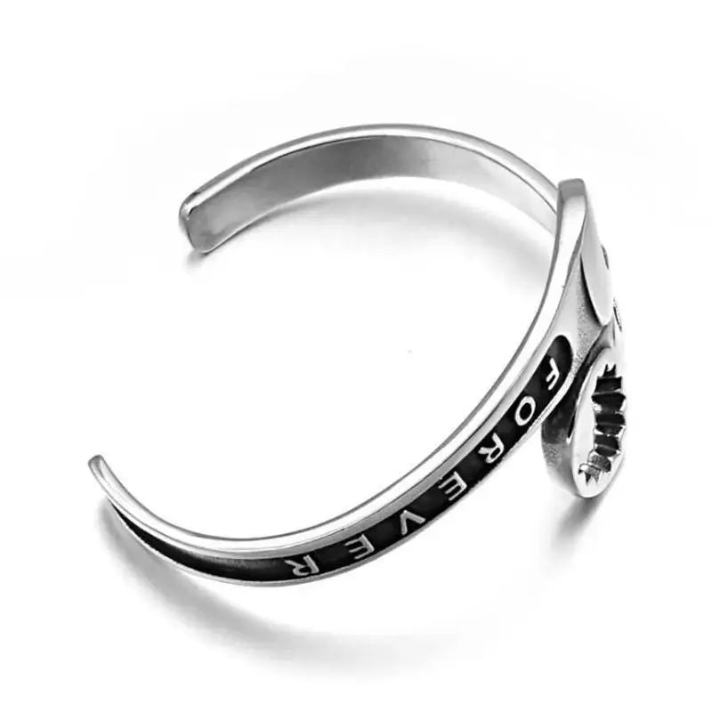 Trendy Fashion Stainless Steel Bracelets For Men New Fashion Cool Men's Personalized Open End Wrench Bracelets Gifts