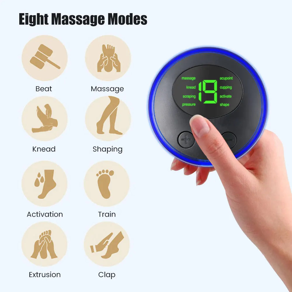 Portable Electric 8 Modes EMS Mini Neck Massager Shoulder Cervical Massage Muscle Stimulator Pain Relief Neck Back Relaxation