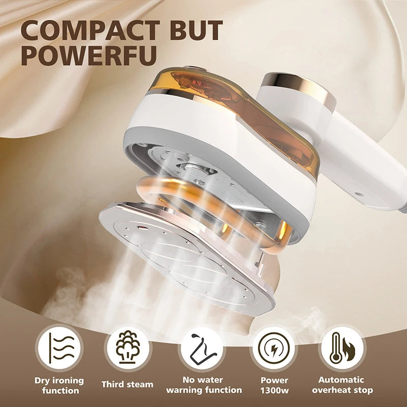 2-in-1 Portable Garment Steamer Foldable Handheld Steam Iron Home Travel For Clothes Ironing Wet Dry Ironing Machine 110V/220V