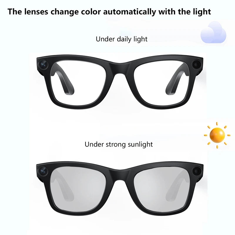 Smart AI Glasses G300 800W pixel AI Shooting Camera HD Photo Video Voice Call Translation Waterproof Bluetooth Glasses