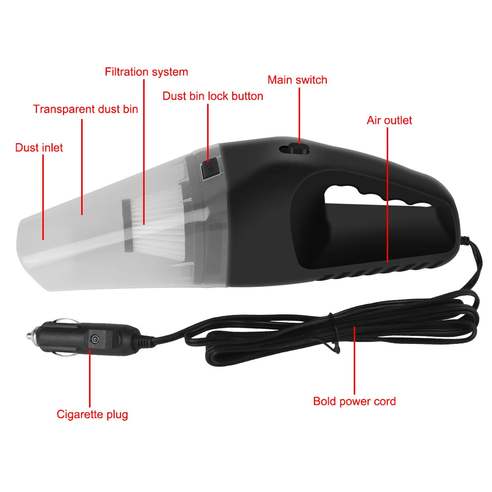 Wet And Dry dual-use Vacuum Cleaner Powerful Handheld Mini Cleaners Rechargeable Portable High Super Suction Car Vacuum Cleaner