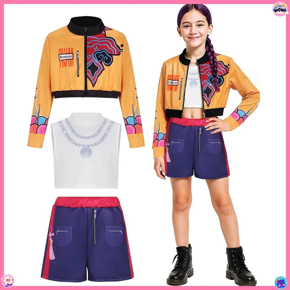 Halloween children's costumes Girls hunter cosplay costume Korean style girl group suit Girls Fashion stage show costumes