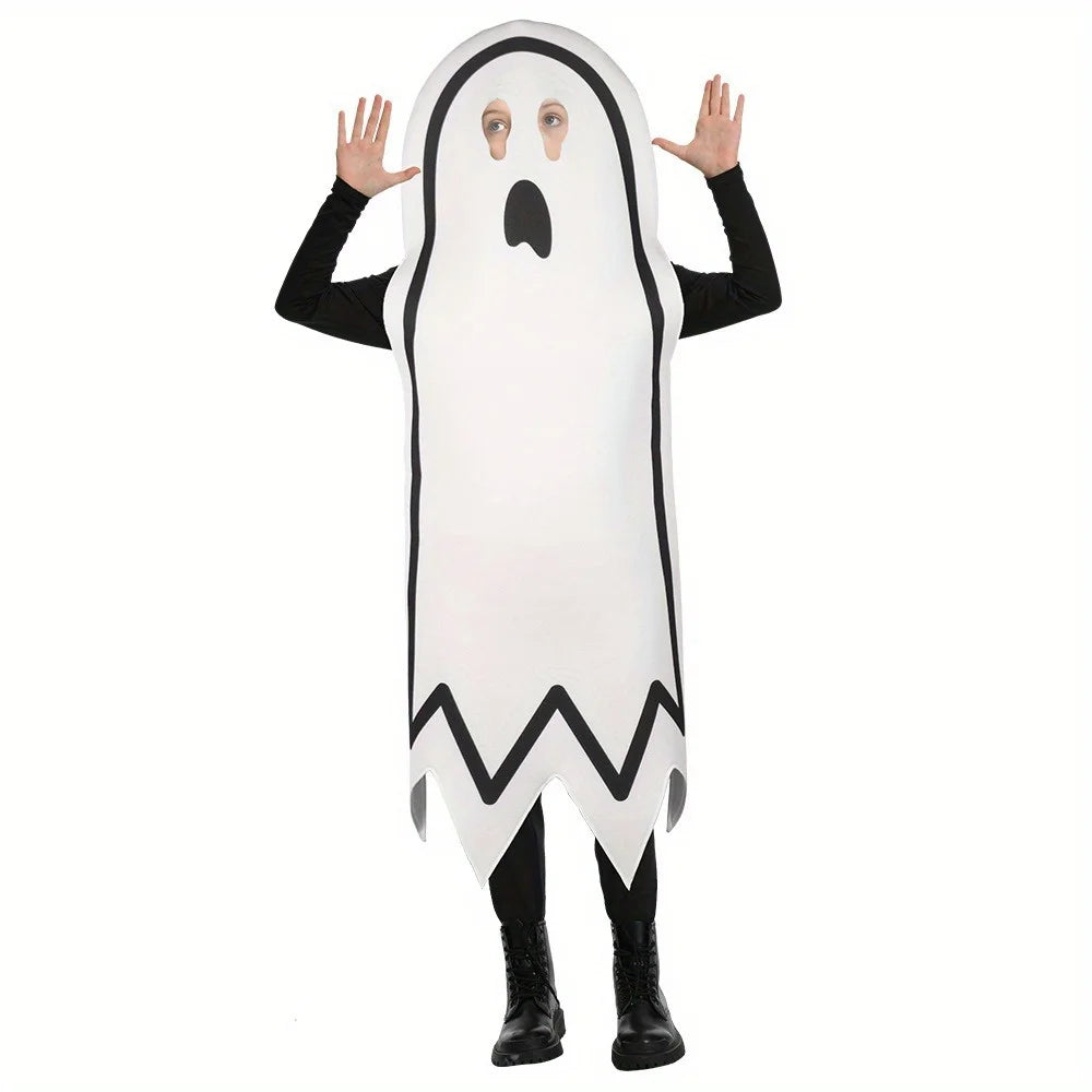 Halloween Horror Funny Print Cosplay Costume - Stage Role-Play Outfit for Party Themes
