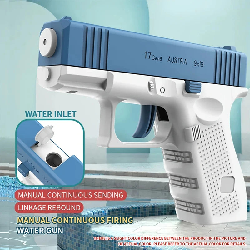 Hot selling mini handgun water gun, summer outdoor children's manual continuous firing toy water gun toy