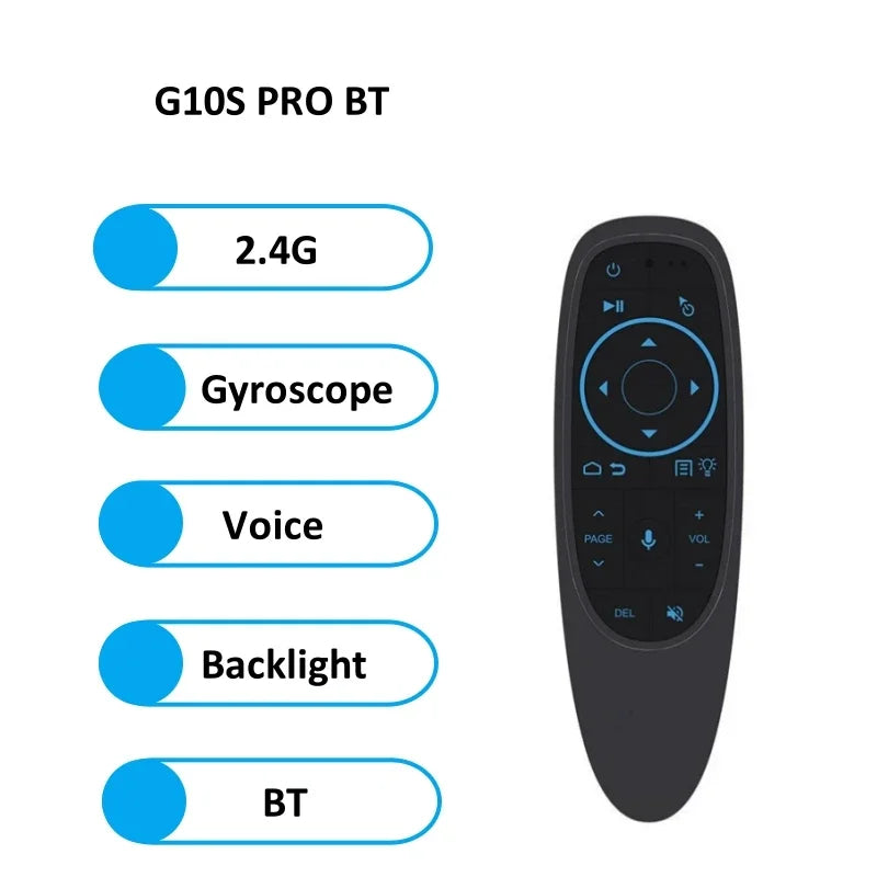HaaYot G10S Pro Air Mouse Voice Control BT Sensing 2.4GHz Wireless Smart Remote Control Gyroscope IR Learning for Android TV Box