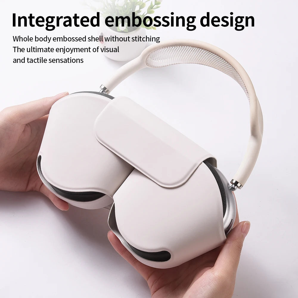 Leather Case For AirPods Max Wireless Headphone Earphone Cases Protective Cover For Apple AirPodsMax Soft Bags Coque Accessories