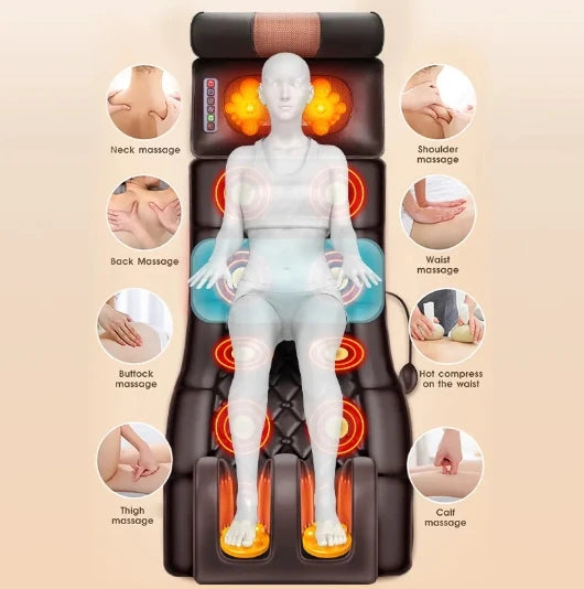 Health Care Massager Electric Shiatsu Vibrating Heating Massage Cushion Mattress for Body