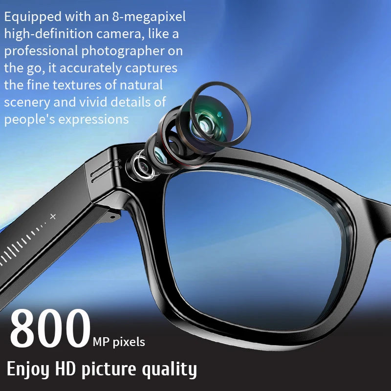 LIGE New Smart Glasses with Light-Adaptive Lenses AI Intelligent Interactive Translation Photography Video Smart Sunglasses 2025