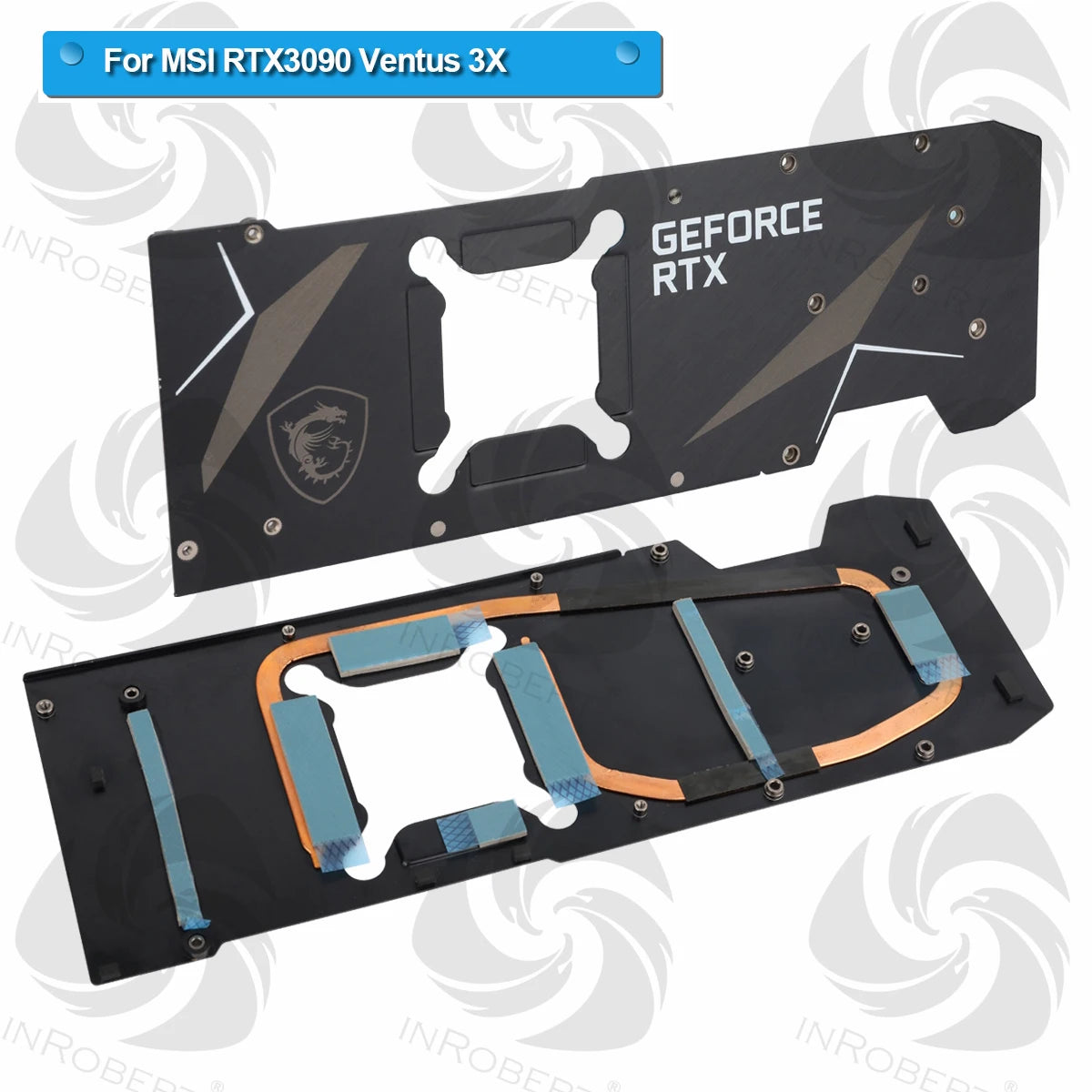 Cooler Fan Heatsink  For MSI RTX 3080 3080TI 3090 Ventus 3X Graphics Video Card Cooling Fan HeatSink Radiator with backplate