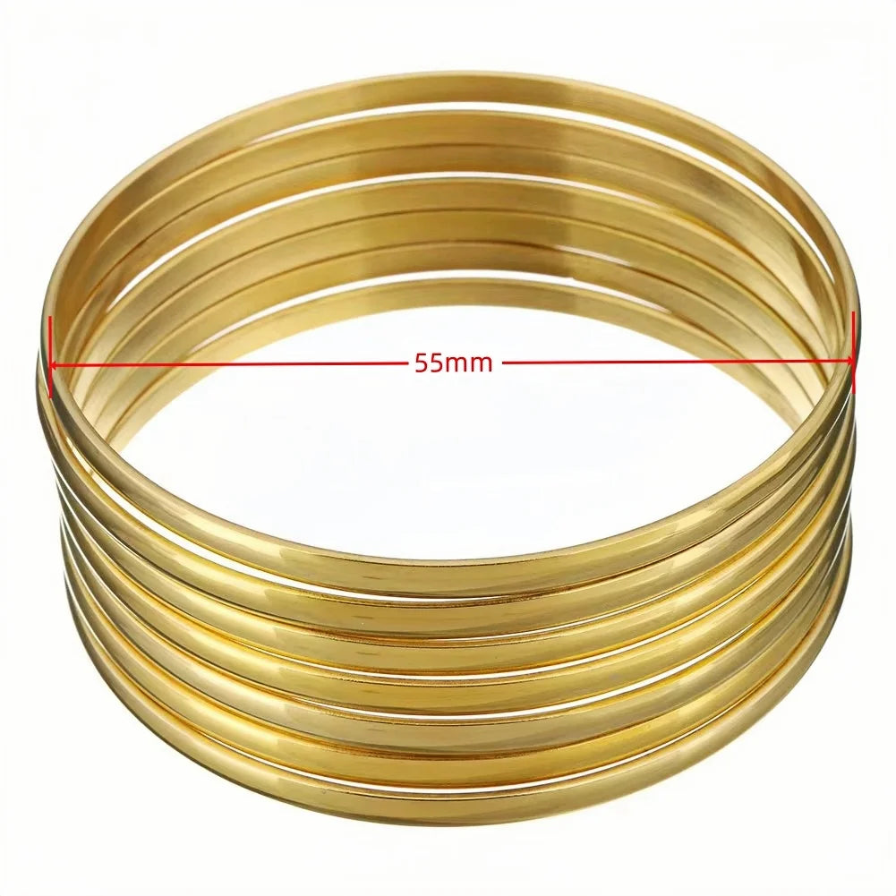 7PCs/Set New Fashion Roman style Stainless Steel Bangle gold color Lover Charm Bracelet for Women Brand Gold Wide Cuff Bangle