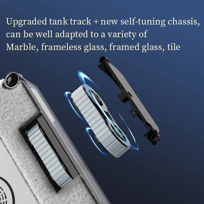 2025 Robotic Window Cleaner Wet Cleaning 5600Pa Strong Suction App Electric Glass Vacuum Wiper Cleaners Smart Remote Control