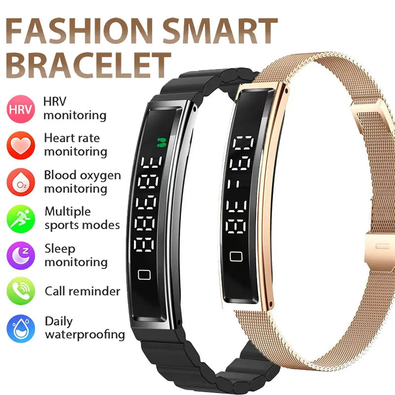 Women Smart Bracelet With Heart Rate Monitor Activity Fitness Tracker Sports Wristband Waterproof Smart Watch Men Smartband