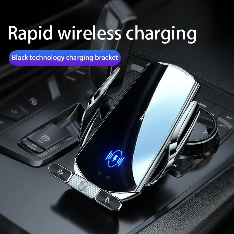 Car Phone Holder Wireless Charger For iPhone 12 13 14 15 Pro Max Sucker For Windshield Dashboard Air Vent Fast Charging Station